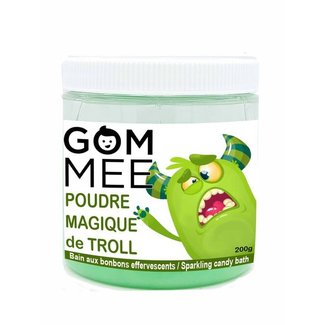 Gom.mee GOM.MEE - Poudre Magique de Bain aux Bonbons Effervescents, Poudre de Troll