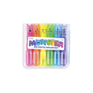 Ooly Ooly - Pack of 6 Mini Monster Scented Highlighters