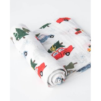 Little Unicorn Little Unicorn, Noël - Single Cotton Muslin Blanket, Holiday Haul