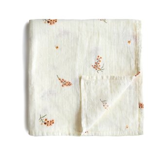 Mushie Mushie - Muslin Swaddle Blanket Organic Cotton, Flowers