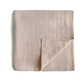 Mushie Mushie - Muslin Swaddle Blanket Organic Cotton, Blush