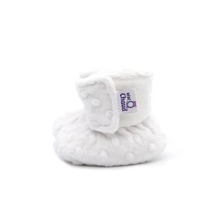 Bébé Ô chaud Bébé Ô Chaud - Baby Velcro Slippers Textured, White