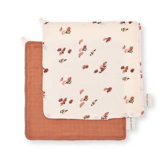 Avery Row Avery Row - Set of 2 Organic Cotton Muslin Washcloths, Peaches