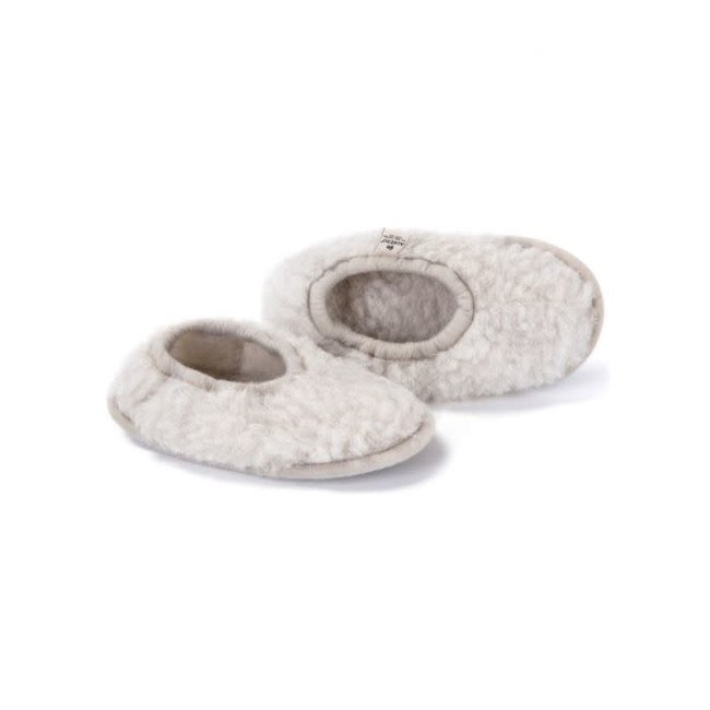 Alwero Alwero - Chaussons en Laine Junior Ballerine, Gris Pâle