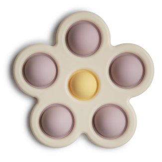 Mushie Mushie - Flower Press Toy, Soft Lilac
