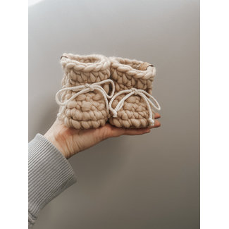 Les petits Tousi Les Petits Tousi - Wool Booties, Almond