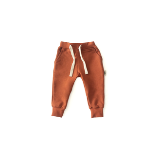 Les petites natures Les petites natures - Organic Cotton Jogger Pants, Gingerbread