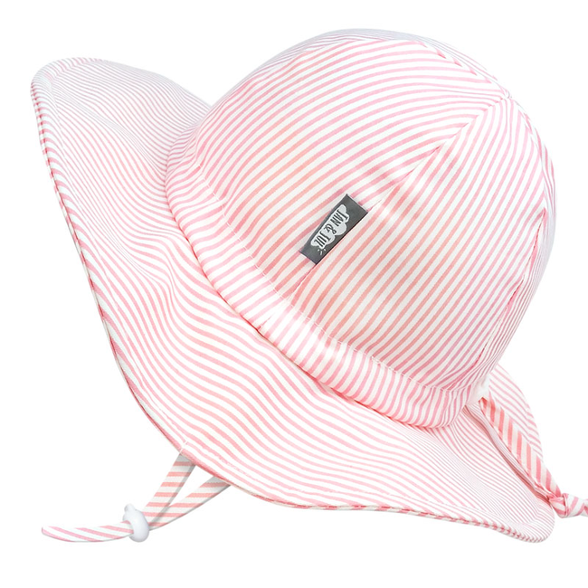 Jan & Jul Jan & Jul - Grow With Me Cotton Sun Hat, Pink Stripes