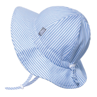 Jan & Jul Jan & Jul - Chapeau Soleil Ajustable en Coton, Rayures Bleues