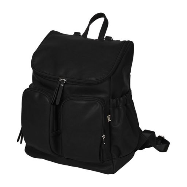 OiOi OiOi - Vegan Leather Nappy Backpack, Black
