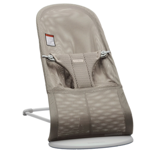 BabyBjörn BabyBjörn - Bouncer Bliss, Light Grey Frame, Mesh Grey Beige