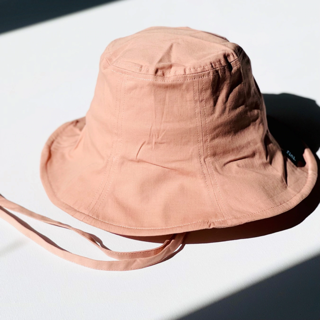 Fini. the label Fini. The Label - Boho Cotton Sun Hat, Salmon Pink