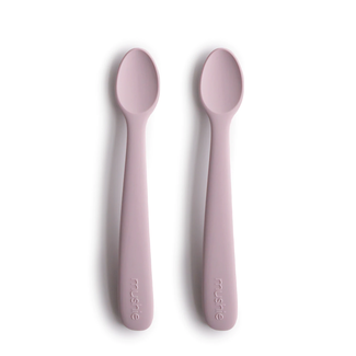 Mushie Mushie - Pack of 2 Silicone Spoons, Soft Lilac