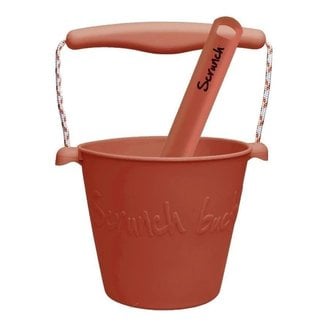 Scrunch Bucket Scrunch Bucket  - Silicone Bucket with Spade, Rust
