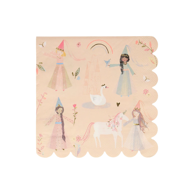 Meri Meri Meri Meri - Pack of 16 Paper Napkins, Princess