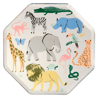Meri Meri Meri Meri - Pack of 8 Paper Plates, Safari Trek