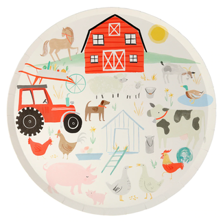 Meri Meri Meri Meri - Pack of 8 Paper Plates, On the Farm