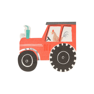 Meri Meri Meri Meri - Pack of 16 Paper Napkins, On the Farm Tractor