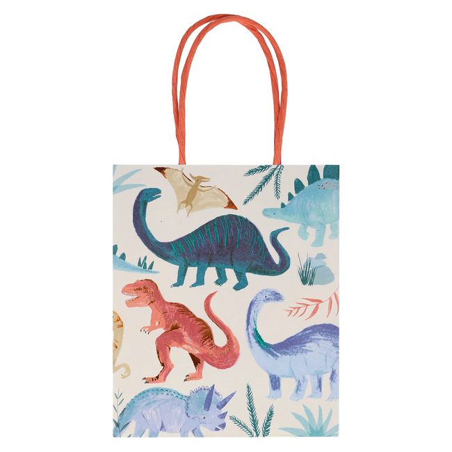 Meri Meri Meri Meri - Set of 8 Paper Party Bags, Dinosaur Kingdom
