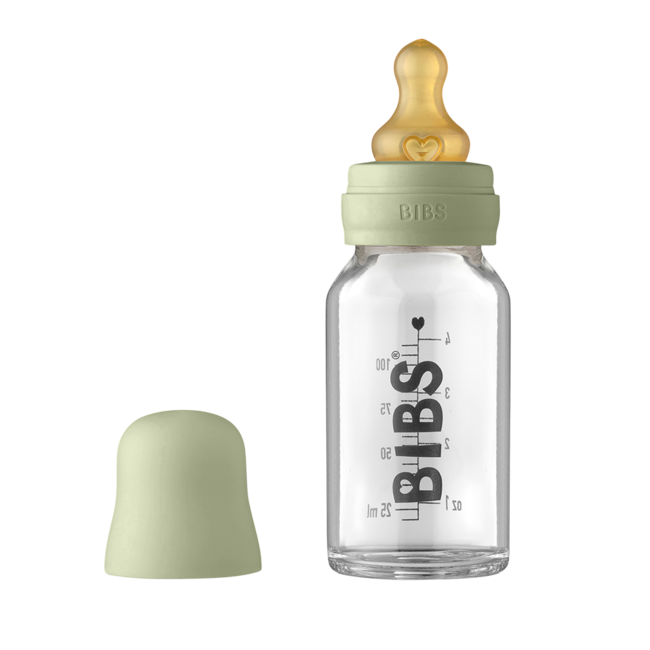 BIBS BIBS - Ensemble Tétine et Biberon 110ml, Sauge