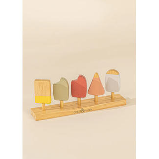 Coco Village Coco Village - Wooden Popsicles and Stand Playset