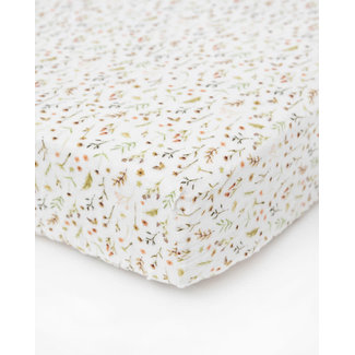 Little Unicorn Little Unicorn - Organic Cotton Muslin Crib Sheet, Floral Field