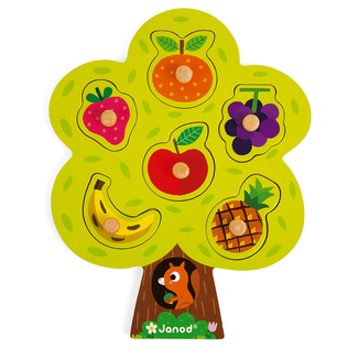Janod Janod - Wooden Puzzle, Fruit Tree