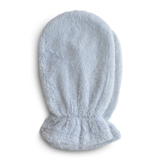 Mushie Mushie - Paquet de 2 Gants de Toilette en Coton Biologique, Bleu Bébé