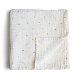 Mushie Mushie - Couverture en Mousseline de Coton Biologique, Couronnes