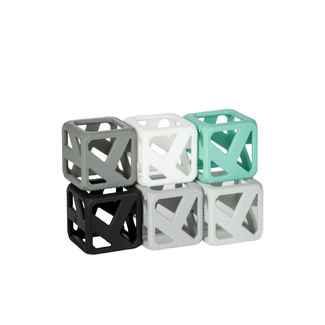 Chew Cube - 6 Stacking Teething Cubes, Monochrome