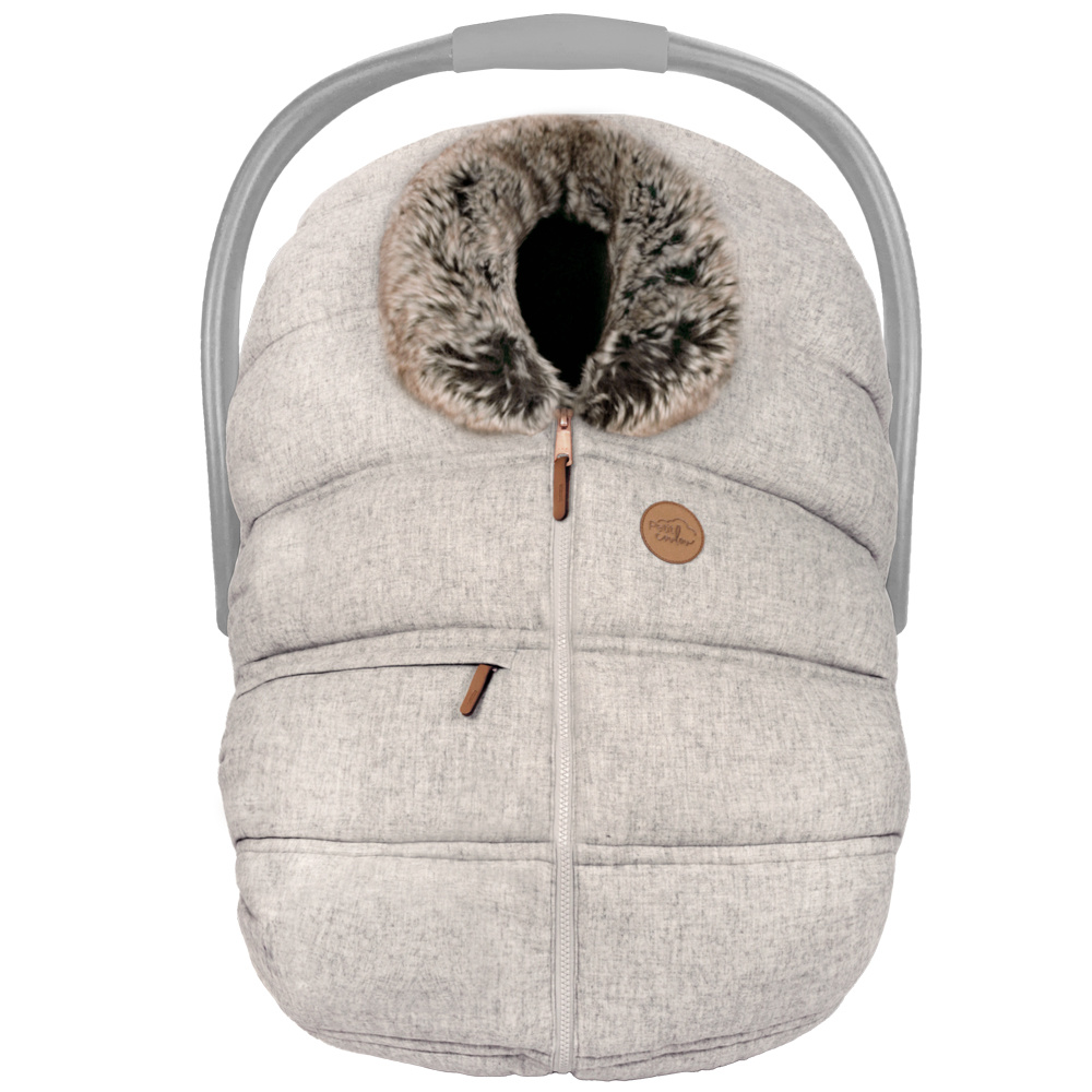 Petit Coulou Winter Baby Car Seat Cover Selenite Wool Wolf Charlotte et Charlie