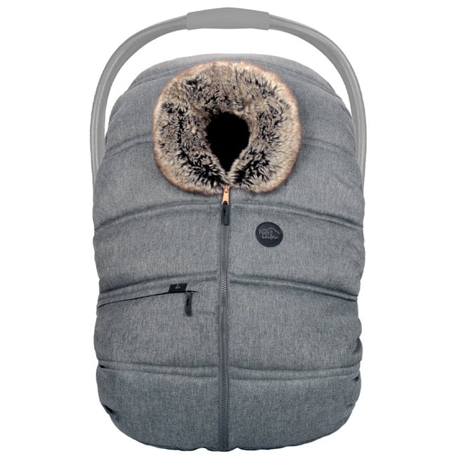 Petit Coulou Mild Winter Baby Car Seat Cover 2 in 1 Graphite Wolf Charlotte et Charlie