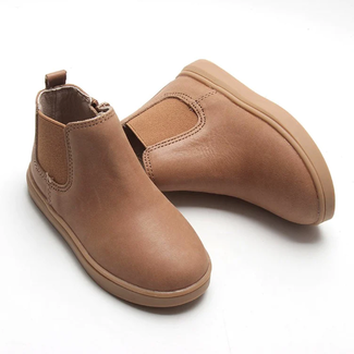 Consciously Baby Consciously Baby - Hard Sole Waxed Leather Chelsea Boot, Sand