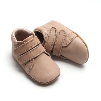 Consciously Baby Consciously Baby - Chaussures à Semelle Souple en Cuir Ciré, Pierre