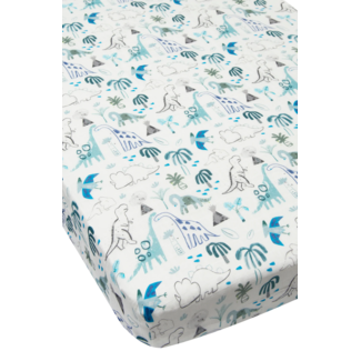Loulou Lollipop Loulou Lollipop - Bamboo Fitted Crib Sheet, Dinosaurs