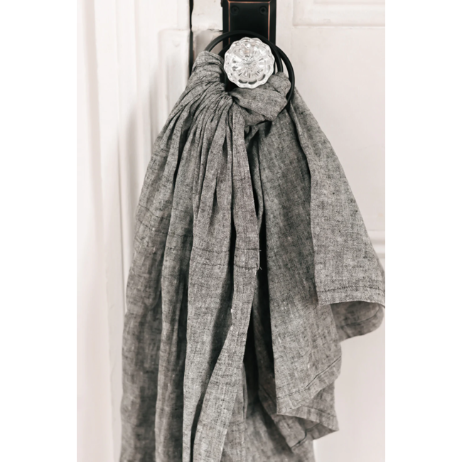 Atma Slings Atma Slings - Linen Ring Sling, Charcoal with Black Ring