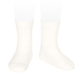 Condor Condor - Rib Short Socks, Basic Cream