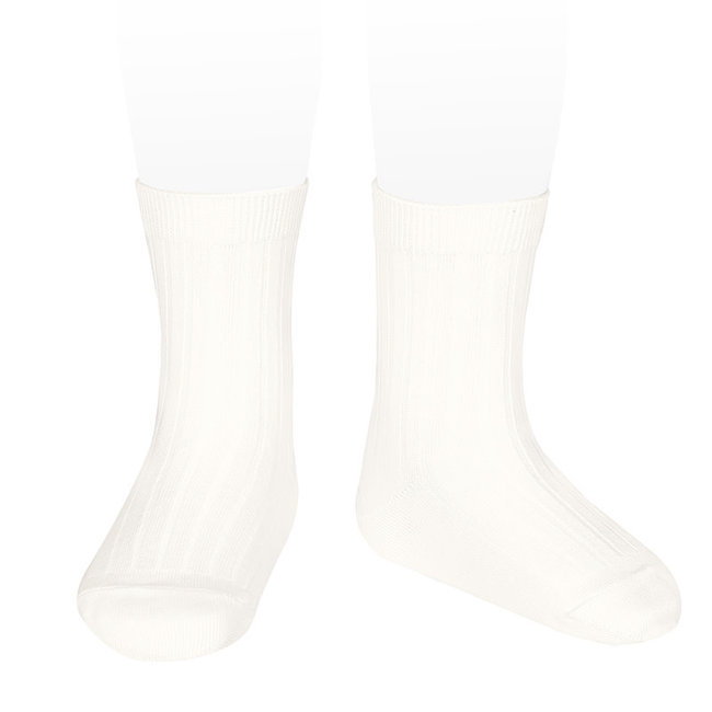 Condor Condor - Rib Short Socks, Basic Cream