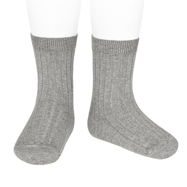 Condor Condor - Rib Short Socks, Basic Aluminium