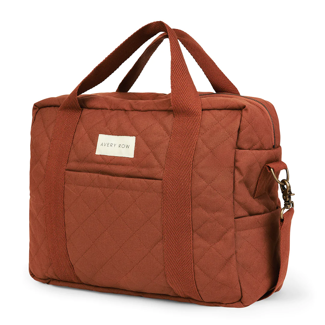 Avery Row Organic Cotton Baby Changing Bag Cinnamon Charlotte et Charlie