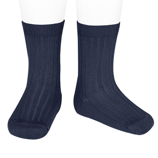 Condor Condor - Rib Short Socks, Basic Navy Blue