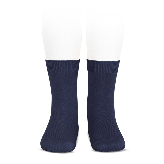 Condor - Short Socks, Basic Navy Blue - Charlotte et Charlie