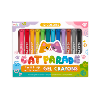 Ooly Ooly - Set of 12 Gel Wax Crayons, Cat