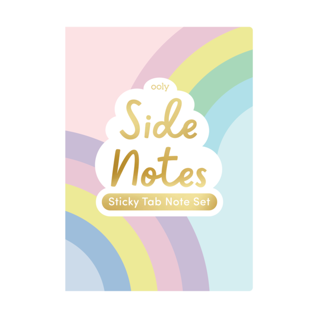 Ooly Ooly - Bloc-notes avec Étiquettes Autocollantes, Arc-en-ciel Pastel