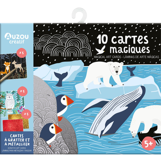 Auzou Auzou - Ensemble de 10 Cartes Magiques à Gratter et à Métalliser