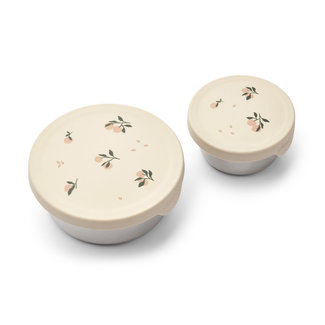 Liewood Liewood - Fiby Set of 2 Snack Bowls with Lids, Peaches