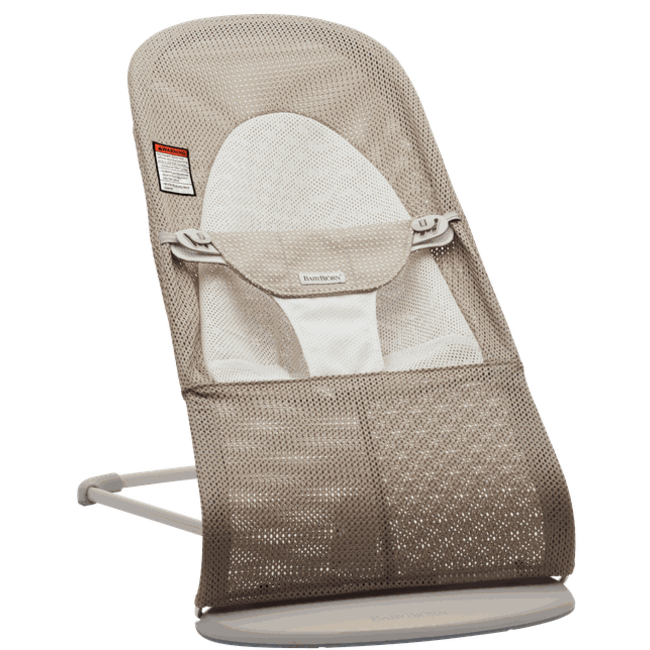 BabyBjörn BabyBjörn - Bouncer Balance Soft, Light Grey Frame, Mesh Grey Beige and White