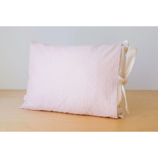 Bouton Jaune Bouton Jaune - Cover Pillow 12x16 Inches with Bow, Bout de Ficelle, Pink