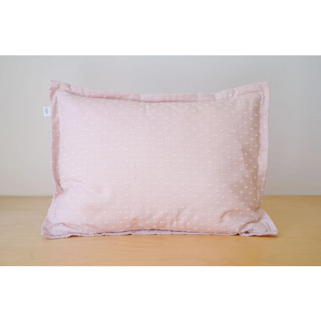 Bouton Jaune Bouton Jaune - Cover Pillow 12x16 Inches with Flat Edges, Bout de Ficelle, Pink