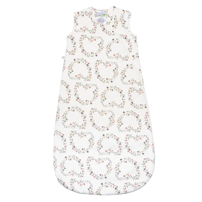 Perlimpinpin - Bamboo Quilted Sleep Bag 1 TOG, Flower Hearts